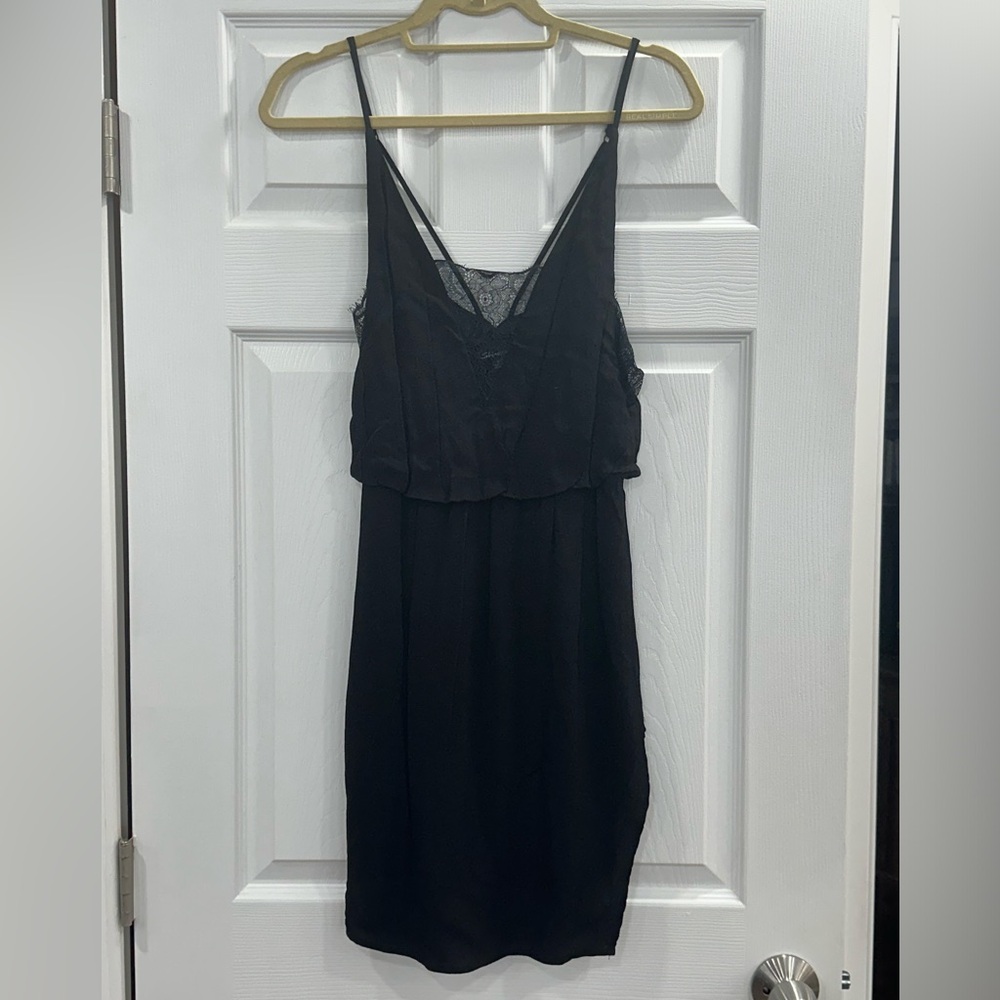 Lace accented dress